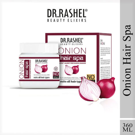 Buy Dr.Rashel Onion Hair Spa For Damaged & Dull Hair Suits All Hair Types (360ml)-Purplle