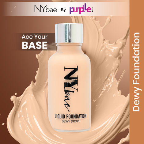 Buy NY Bae Dewy Drops Foundation| Natural Finish | Everyday Glow |Lightweight Concealer | Moisturising - White Coffee 08 (30 ml)-Purplle