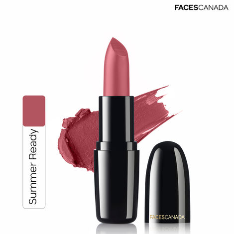 Buy Faces Canada Weightless Creme Lipstick |Jojoba and Almond Oil enriched | Highly pigmented | Smooth One Stroke Weightless Color | Keeps Lips Moisturized | Shade - Summer Ready 4g-Purplle