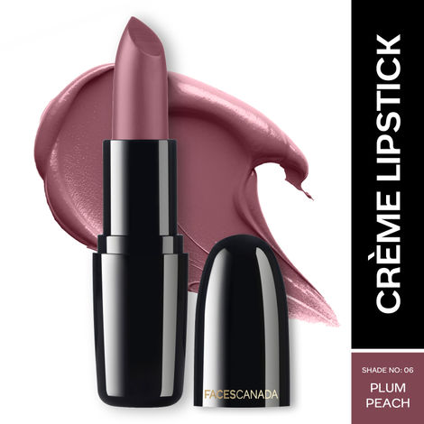 Buy FACES CANADA Weightless Creme Finish Lipstick - Plum Peach, 4 gm | Creamy Finish | Smooth Texture | Long Lasting Rich Color | Hydrated Lips | Vitamin E, Jojoba Oil, Shea Butter, Almond Oil-Purplle