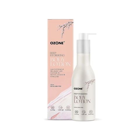 Buy Ozone Deep Hydrating Body Lotion For Men & Women| Ideal For All Skin Types| Perfect Blend Of Shea Butter With Aloevera, Almond Oil & Pentavitin | Nourishing & Feather Light Formula | Non-Sticky Finish | 190 ML-Purplle