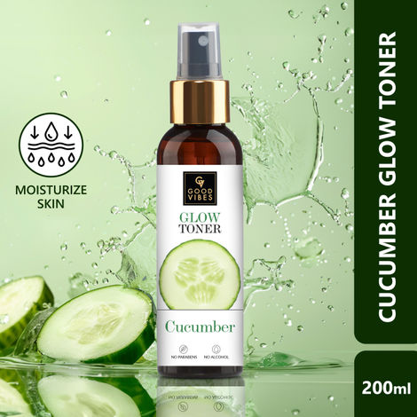 Buy Good Vibes Cucumber Glow Toner | Hydrating, Minimizes Pores | With Liquorice | No Parabens, No Alcohol, No Sulphates, No Animal Testing (200 ml)-Purplle