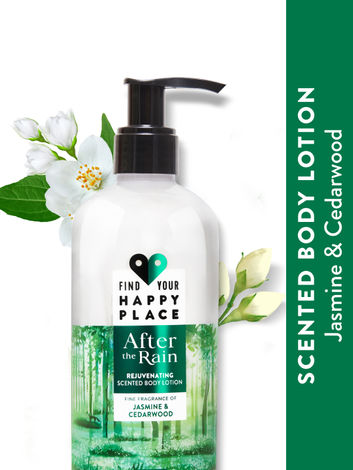 Buy Find Your Happy Place - After The Rain Moisturising Body Lotion Jasmine & Cedarwood 300ml-Purplle