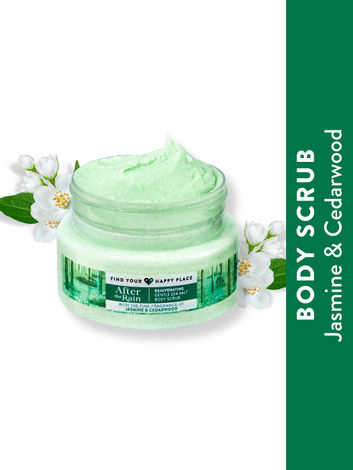 Buy Find Your Happy Place - After The Rain Exfoliating Body Scrub Jasmine & Cedarwood, Paraben-free 250g-Purplle