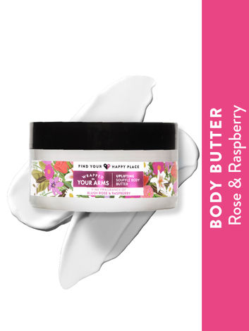 Buy Find Your Happy Place - Wrapped In Your Arms Souffle Body Butter Blush Rose & Raspberry 200g-Purplle