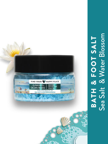 Buy Find Your Happy Place - Sunkissed Ocean Waves Bath & Foot Soak Salt Sea Salt & Water Blossom 250g-Purplle