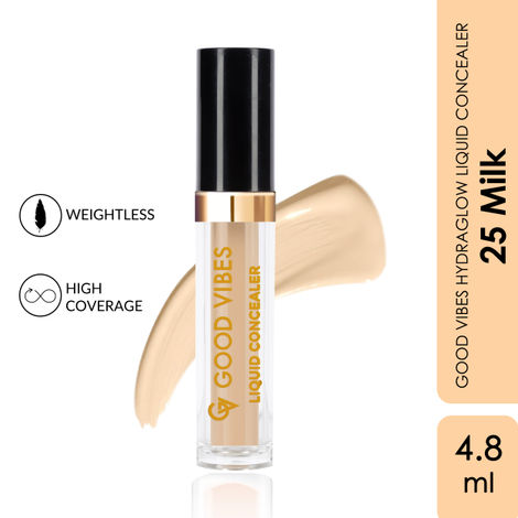 Buy Good Vibes HydraGlow Liquid Concealer- Milk 25 (4.8 ml)-Purplle