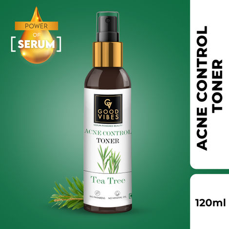 Buy Good Vibes Acne Control Tea Tree Cleansing Toner with Power of Serum (120 ml)-Purplle