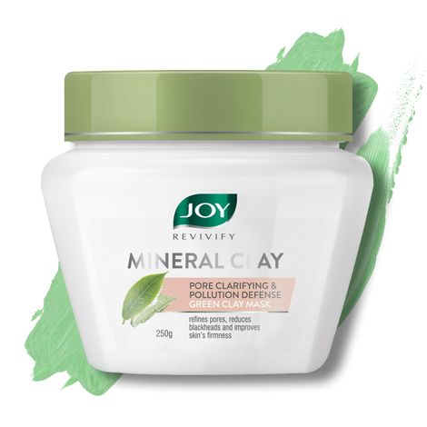 Buy Joy Revivify Green Clay Mask | Pore Clarifying and Pollution Defense Mask | With Green Tea, Hyaluronic Acid, Jojoba Seed Oil & Lemongrass Oil | No Parabens | For All Skin Types | Clay Face Mask, 250 gm-Purplle