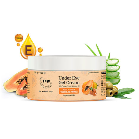 Buy TNW - The Natural Wash Papaya Under Eye Gel Cream with Papaya and Jojoba Oil | With Aloe Vera and Vitamin E | Reduces Fine Lines and Puffiness | Reduces Dark Circles-Purplle