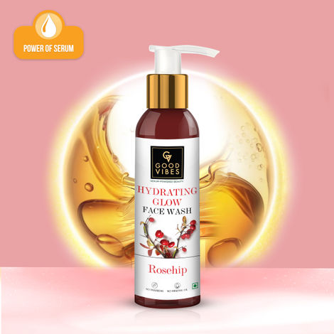 Buy Good Vibes Hydrating Glow Rosehip Face Wash With Power Of Serum (200 ml)-Purplle