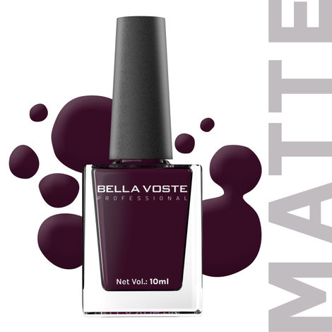 Buy Bella Voste MATTE Nail Polish| Quick Drying Formula| Cruelty Free| Paraben Free & No Harmful Chemicals| Vegan | Lasts for 7 Days & more|Chip Resistant | DEEP MATT Formula with Smooth & Easy Application | Shade no-M05-Purplle