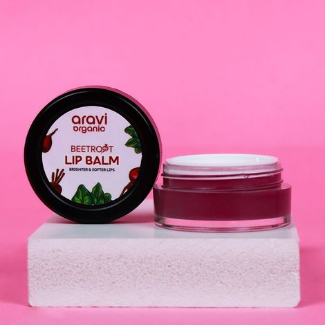 Buy Aravi Organic Beetroot Lip Balm with Shea & Cocoa Butter | Protects & Nourishes Dry, Chapped Lips | Soothes & Hydrates for Soft, Healthy Lips | Natural Lip Care for Men & Women – 8 gm-Purplle