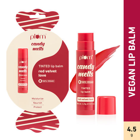 Buy Plum Plum Candy Melts Red Velvet Love Tinted Lip Balm | Moisturizes & Nourishes | Hydrates Dry Lips 4.5 gm-Purplle