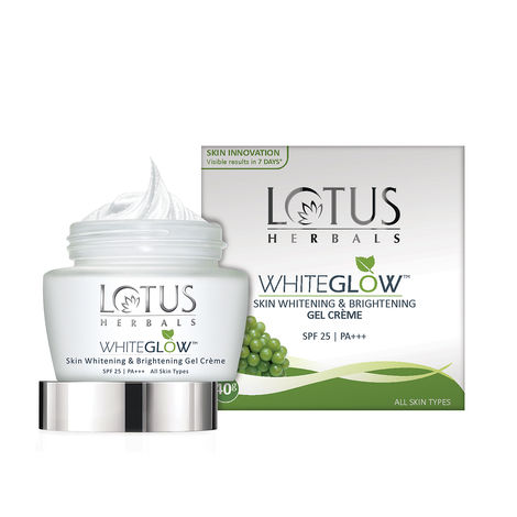 Buy Lotus Herbals Whiteglow Skin Whitening & Brightening Gel Cream SPF 25 Pa +++, 40g-Purplle