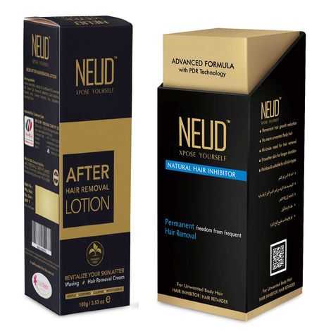 Buy NEUD Combo Natural Hair Inhibitor (80 gm) and After-Hair-Removal Lotion (100 gm) for Men and Women-Purplle