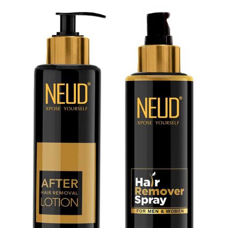 Buy NEUD Combo Hair Remover Spray (100 ml) and After-Hair-Removal Lotion (100 gm) for Skin Care in Men & Women-Purplle