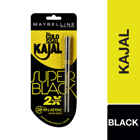 Buy Maybelline New York Colossal Kajal Super Black, 2X Darker & 2X Colossal, Matte Finish Kajal | 0.35 gm-Purplle