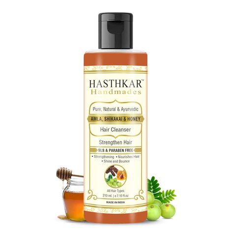 Buy Hasthkar Handmades SLS Paraben Free Amla Honey & Shikakai Shampoo for Men & Women 210ml-Purplle