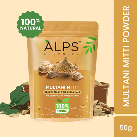 Buy Alps Goodness Powder - Multani Mitti (50 gm) | 100% Natural Fuller's earth| No Chemicals, No Preservatives, No Pesticides | For both hair & skin | Face pack for glowing skin-Purplle