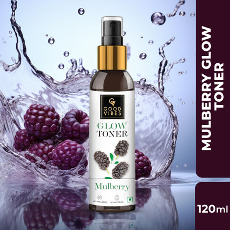 Buy Good Vibes Mulberry Glow Toner | With Honey | Anti-Ageing, Shrinks Pores | No Parabens, No Alcohol, No Sulphates, No Mineral Oil (120 ml)-Purplle