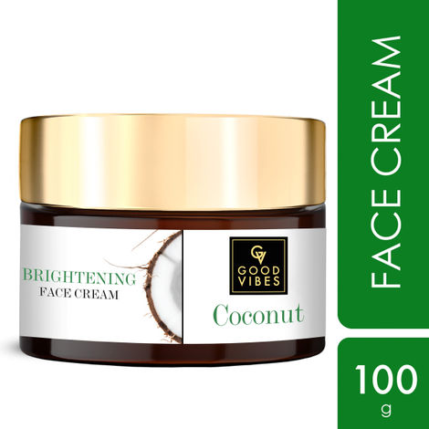 Buy Good Vibes Brightening Face Cream - Coconut (100 g)-Purplle