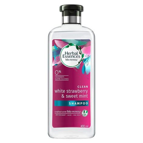 Buy Herbal Essences bio:renew White Strawberry & Sweet Mint SHAMPOO No Parabens No Colourants, 400ml-Purplle