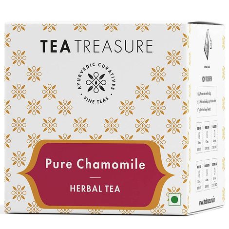 Buy Tea Treasure Organic Pure Chamomile Tea - 10 Pyramid Tea Bags-Purplle