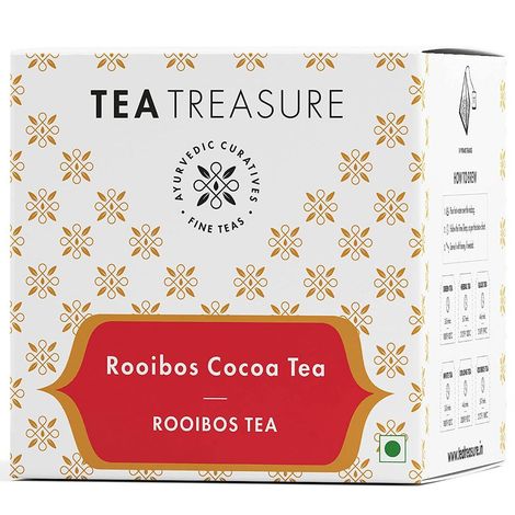 Buy Tea Treasure Rooibos Cocoa Tea- 10 Pyramid Tea Bags-Purplle