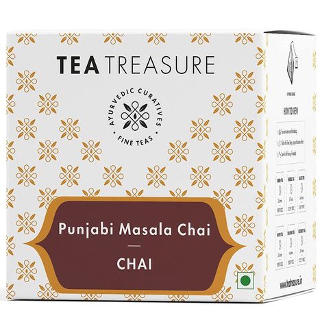 Buy Tea Treasure Punjabi Masala Chai - 10 Pyramid Tea Bags-Purplle