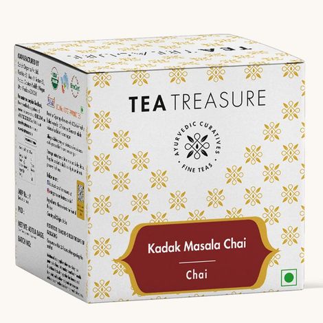 Buy Tea Treasure kadak Masala Chai - 10 Tea Bag-Purplle