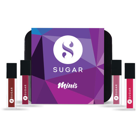 Buy SUGAR Cosmetics Smudge Me Not Liquid Mini Lipstick Set - New Nude Set-Purplle