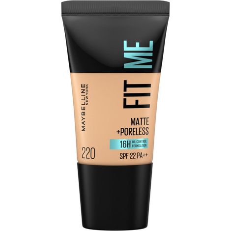 Buy Maybelline New York Fit Me Matte+Poreless Liquid Foundation Tube, 220 Normal To oily, 18ml-Purplle