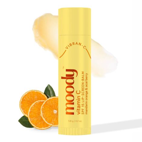 Buy Moody Vitamin C Lip-Screen-Balm SPF 15 Mandarin Orange & Acai Berry Oil (5.8 gm)-Purplle