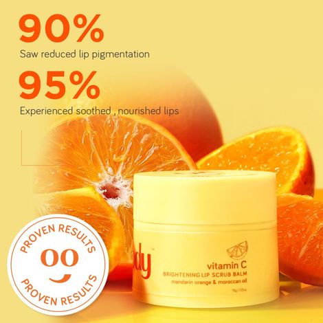 Moody VITAMIN C BRIGHTENING LIP SCRUB BALMmandarin orange & moroccan oil  (15 gm)