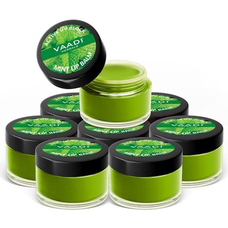 Buy Vaadi Herbals Lip Balm Mint Super Value Pack Of 8 (6 + 2 Free) (10 g X 8)-Purplle