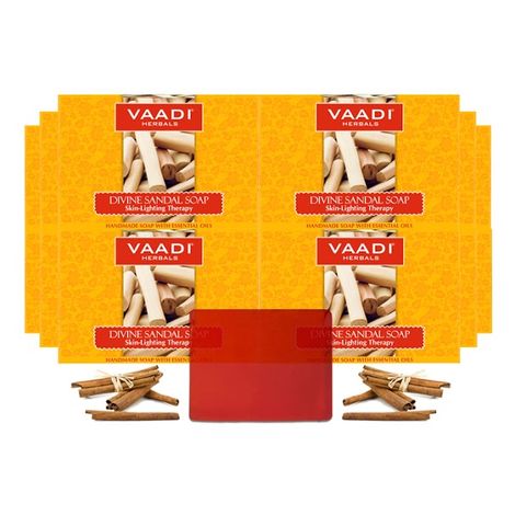 Buy Vaadi Herbals Pack of 12 Divine Sandal Soap with Saffron & Turmeric (12 x 75 g)-Purplle