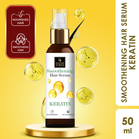 Buy Good Vibes Smoothening Hair Serum Keratin 50 ml-Purplle