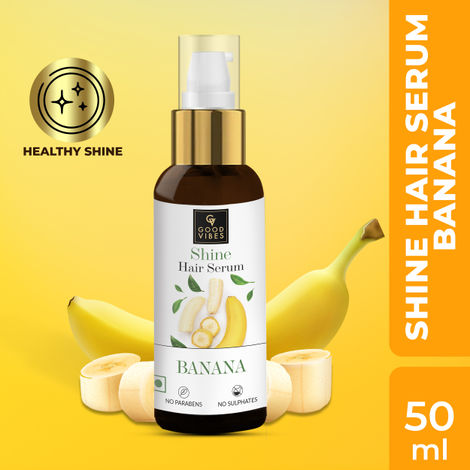 Buy Good Vibes Banana Shine Hair Serum- (50ml)-Purplle