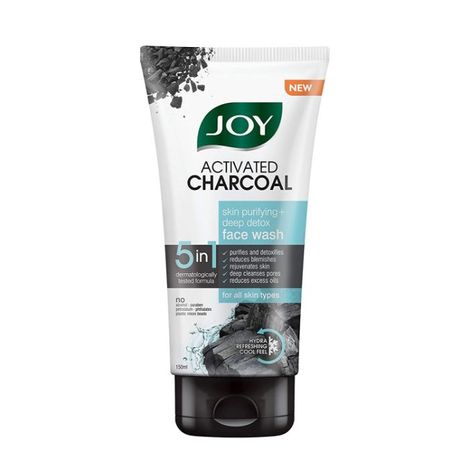Buy Joy Skin Purifying & Deep Detox Activated Charcoal Face Wash, For All Skin Types (150 ml)-Purplle