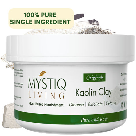 Buy Mystiq Living Kaolin Clay Powder -175 Gm Chinni Mitti Pure Organic Natural Glow Face Mask, Face Pack, Facial Care-Purplle