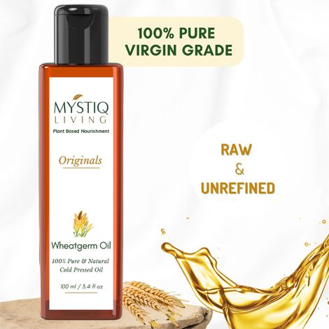 Buy Mystiq Living Originals - Wheat Germ Oil, 100ML | Cold Pressed | 100% Pure and Natural-Purplle