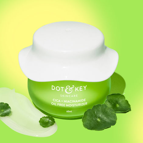 Buy Dot & Key CICA + Niacinamide Oil-Free Moisturizer | Face Moistuirzer for Oily, Acne Prone & Sensitive Skin | Fades Acne Scars & Dark Spots, Soothes Redness & Irritation | 60 ml-Purplle