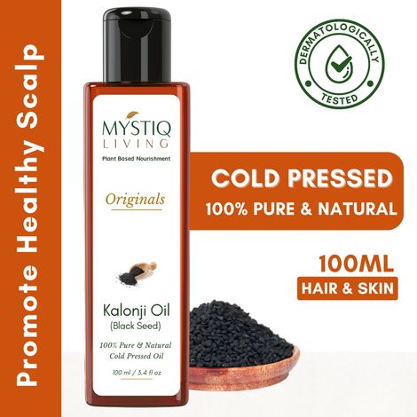 Buy Mystiq Living Kalonji Oil (100 ml)&nbsp;&nbsp;Black Seed Oil&nbsp;- Nigella Satival Hair Growth & Skin | kalonji Hair Oil | Cold Pressed Pure and Natural-Purplle