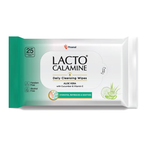 Buy Lacto Calamine Daily Cleansing Wipes (25 wipes)-Purplle