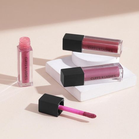 Buy Cuffs N Lashes Matte Mini Set of 3 Matte Liquid Lipstick, Snatched (6 gm)-Purplle