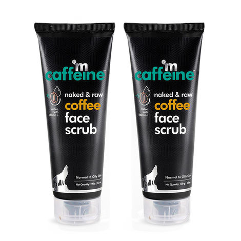 Buy mCaffeine Naked & Raw Coffee Face Scrub (Pack of 2)-Purplle