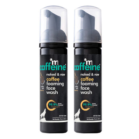 Buy mCaffeine Naked & Raw Cappuccino Coffee Foaming Face Wash (Pack of 2)-Purplle