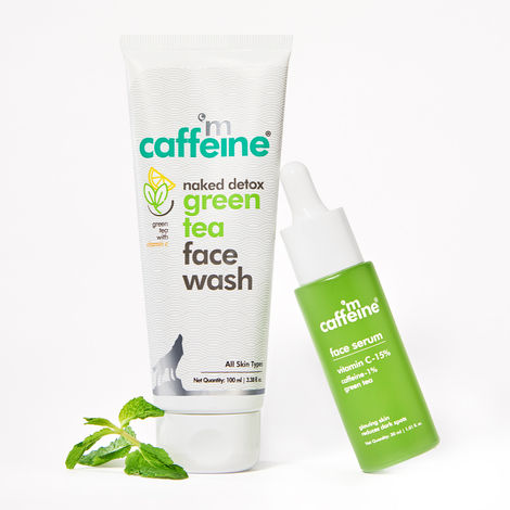 Buy mCaffeine Green Tea & Vitamin C Daily Face Glow Duo, Combo of 2-Purplle