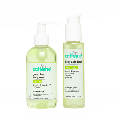 Buy mCaffeine Body Smoothening & Depigmenting AHA Routine-Purplle